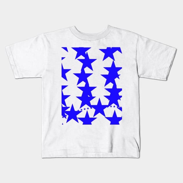 blue stars pattern background abstract Kids T-Shirt by Artistic_st